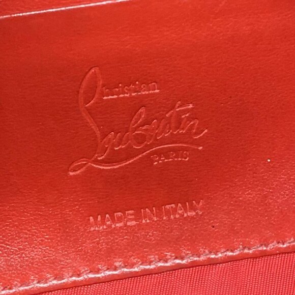 Auth CHRISTIAN LOUBOUTIN blaster Black Red Leather Rubber Mens Clutch Bag - Picture 13 of 16